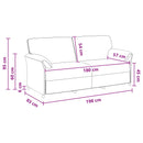 3-personers sofa Mørkegrøn 198 x 83 x 95 cm Fløjl