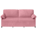 3-personers sofa Lyserød 198 x 83 x 95 cm Fløjl