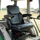 Traktor sæde med affjedring Sort 60 x 58 x 72 cm Stål og PVC