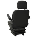 Traktor sæde med affjedring Sort 56 x 57 x 87 cm Stål og PVC