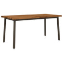 Dining table med live edge 160 x 70 x 75 cm Massivt Akacietræ