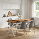 Dining table med live edge 140 x 80 x 75 cm Massivt Akacietræ