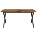 Dining table med live edge 160 x 80 x 75 cm Massivt Akacietræ