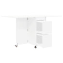 Spisebord 140 x 80 x 77 cm Konstrueret træ Hvid Rektangulær