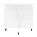 Spisebord 140 x 80 x 77 cm Konstrueret træ Hvid Rektangulær