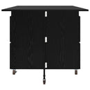 Spisebord 140 x 80 x 77 cm Konstrueret træ Sort eg Rektangulær
