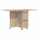 Spisebord 140 x 80 x 77 cm Konstrueret træ Sonoma-eg