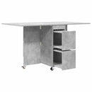 Spisebord 140 x 80 x 77 cm Konstrueret træ Betongrå Rektangulær