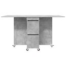 Spisebord 140 x 80 x 77 cm Konstrueret træ Betongrå Rektangulær