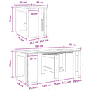 Spisebord 180 x 85 x 75 cm Konstrueret træ Sonoma-eg