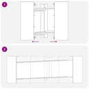 Spisebord 240 x 85 x 75 cm Konstrueret træ Sonoma-eg