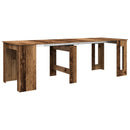 Spisebord 240 x 85 x 75 cm Konstrueret træ Gammelt træ