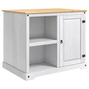 Køkkenvogn 2 pcs Hvid og Honning Voks 112 x 77 x 91,5 cm