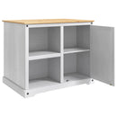 Køkkenvogn 2 pcs Hvid og Honning Voks 112 x 77 x 91,5 cm