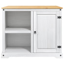 Køkkenvogn 2 pcs Hvid og Honning Voks 112 x 77 x 91,5 cm