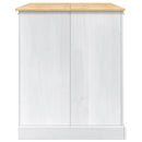 Køkkenvogn 2 pcs Hvid og Honning Voks 112 x 77 x 91,5 cm