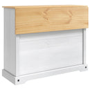 Køkkenvogn 2 pcs Hvid og Honning Voks 112 x 70 x 91,5 cm