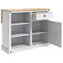 Køkkenvogn 2 pcs Hvid og Honning Voks 112 x 70 x 91,5 cm