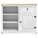 Køkkenvogn 2 pcs Hvid og Honning Voks 112 x 70 x 91,5 cm