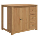 Køkkenvogn med dør PANAMA 2 pcs Honning Voks 112 x 77 x 90 cm
