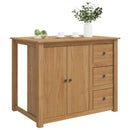 Køkkenvogn med dør PANAMA 2 pcs Honning Voks 112 x 77 x 90 cm