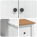 Køkkenvogn PANAMA 2 pcs Hvid og Honning Voks 112 x 77 x 90 cm