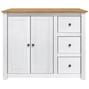 Køkkenvogn PANAMA 2 pcs Hvid og Honning Voks 112 x 77 x 90 cm