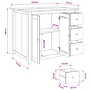 Køkkenvogn PANAMA 2 pcs Hvid og Honning Voks 112 x 77 x 90 cm
