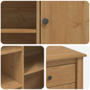 Køkkenvogn med hylde PANAMA 2 pcs Honning Voks 112 x 77 x 90 cm