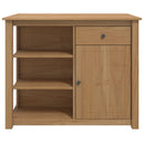 Køkkenvogn med hylde PANAMA 2 pcs Honning Voks 112 x 77 x 90 cm