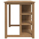 Køkkenvogn med hylde PANAMA 2 pcs Honning Voks 112 x 77 x 90 cm