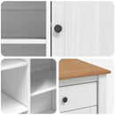 Køkkenvogn PANAMA 2 pcs Hvid og Honning Voks 112 x 77 x 90 cm