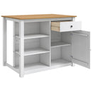 Køkkenvogn PANAMA 2 pcs Hvid og Honning Voks 112 x 77 x 90 cm