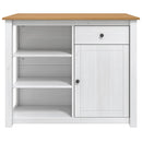 Køkkenvogn PANAMA 2 pcs Hvid og Honning Voks 112 x 77 x 90 cm