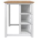 Køkkenvogn PANAMA 2 pcs Hvid og Honning Voks 112 x 77 x 90 cm