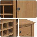 Køkkenvogn med dør PANAMA 2 pcs Honning Voks 112 x 77 x 90 cm