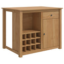 Køkkenvogn med dør PANAMA 2 pcs Honning Voks 112 x 77 x 90 cm