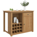 Køkkenvogn med dør PANAMA 2 pcs Honning Voks 112 x 77 x 90 cm