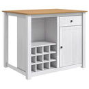 Køkkenvogn PANAMA 2 pcs Hvid og Honning Voks 112 x 77 x 90 cm