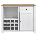 Køkkenvogn PANAMA 2 pcs Hvid og Honning Voks 112 x 77 x 90 cm