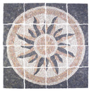 Mosaikfliser Solmønster Flerfarvet 120 x 120 cm Marmor
