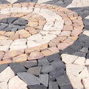 Mosaikfliser med blomsterdesign Flerfarvet 120 x 120 cm Marmor