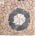 Mosaikfliser med blomsterdesign Flerfarvet 120 x 120 cm Marmor