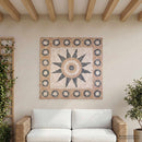 Mosaikfliser med blomsterdesign Flerfarvet 120 x 120 cm Marmor