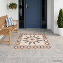 Mosaikfliser med blomsterdesign Flerfarvet 120 x 120 cm Marmor