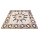 Mosaikfliser med blomsterdesign Flerfarvet 120 x 120 cm Marmor