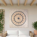 Mosaic Fliser Solsikke Mønster Flerfarvet 120 x 120 cm Marmor