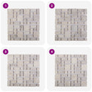 Mosaik Fliser Cremefarvet 30 x 30 cm Marmor