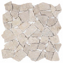 Mosaik Fliser Cremefarvet 30 x 30 cm Marmor