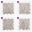 Mosaik Fliser Cremefarvet 30 x 30 cm Marmor